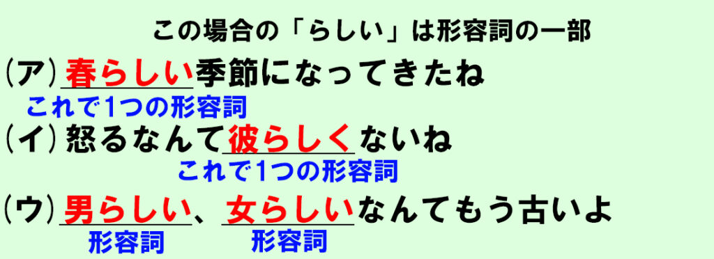 らしい の識別 間違えやすい品詞名 中学国語文法 がこない独学応援ブログ