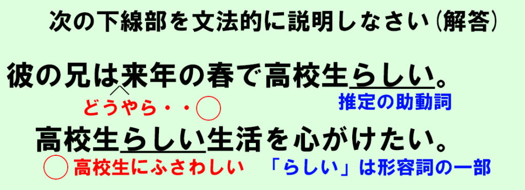 らしい の識別 間違えやすい品詞名 中学国語文法 がこない独学応援ブログ