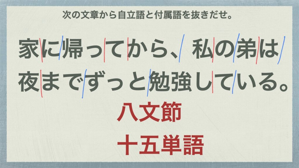 自立語と付属語の抜き出しは 結局文節 単語分けって話 中学国語文法 がこない独学応援ブログ